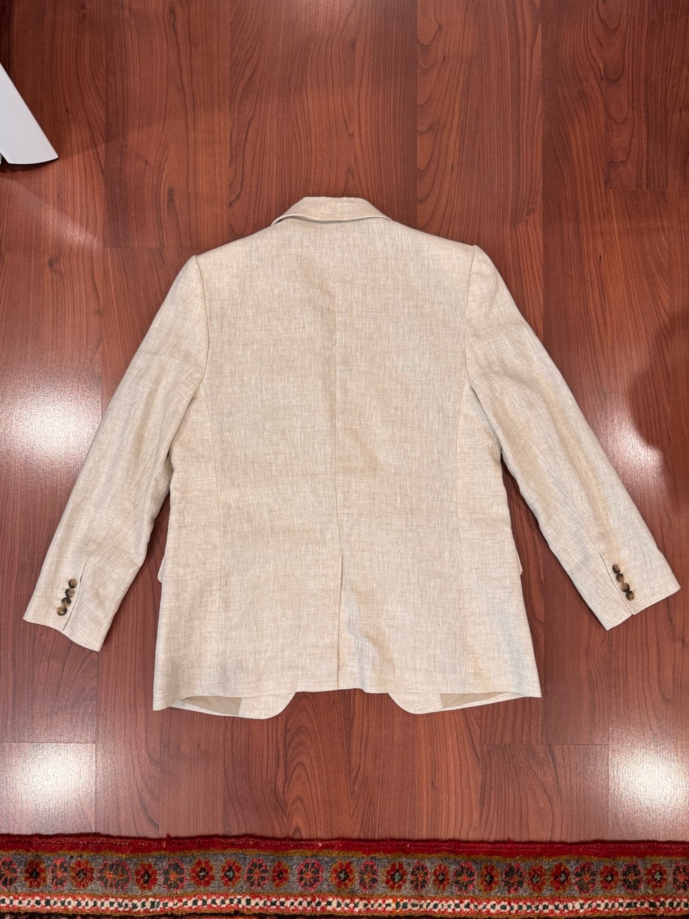 Banana Republic Natural Linen Blazer Oatmeal color size 10 - Picture 4 of 4